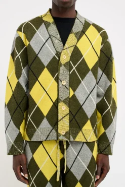 Women The Elder Statesman Argyle Cardigan