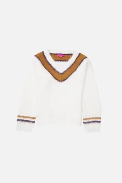 Women The Elder Statesman Big Varsity Women's V-Neck