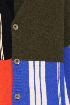 The Elder Statesman Border Stripe Cardigan