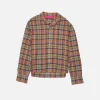 The Elder Statesman Burnout Plaid Camp Shirt LS