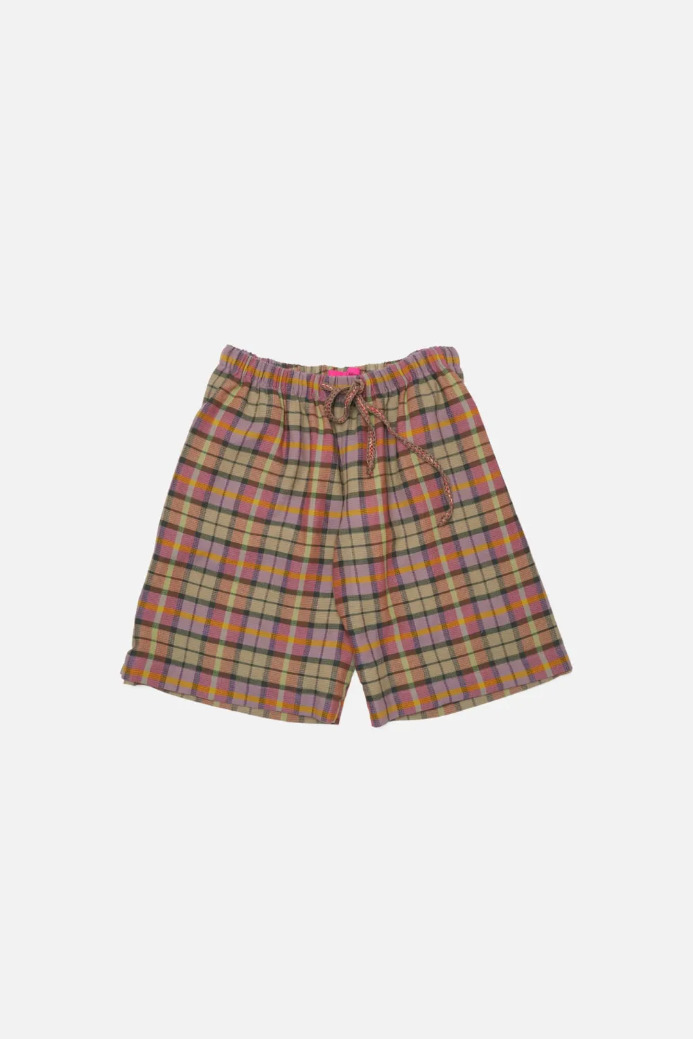 The Elder Statesman Burnout Plaid Raver Short