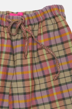 The Elder Statesman Burnout Plaid Raver Short