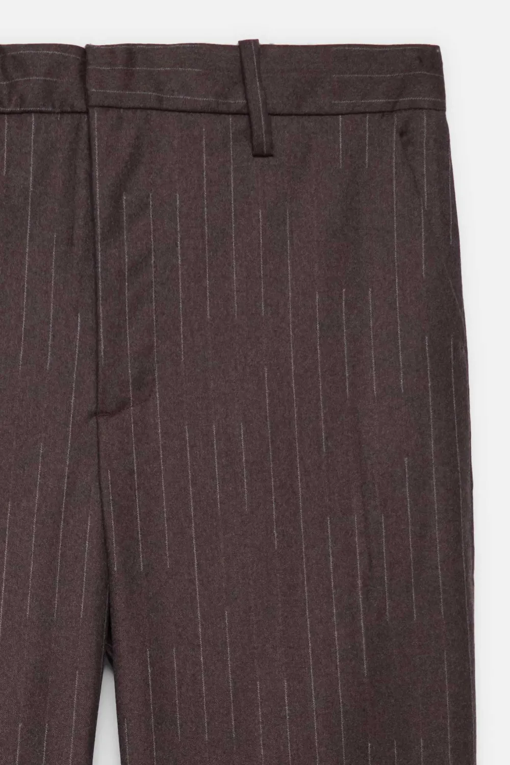 The Elder Statesman Chalkstripe Flat Front Trouser