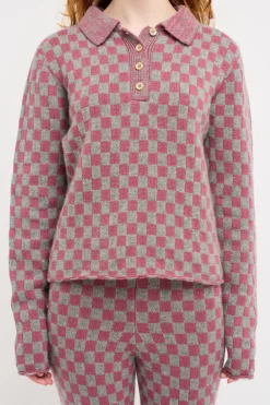 Women The Elder Statesman Checkered Women's Polo