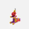The Elder Statesman Crochet Dinosaur Keychain Charm