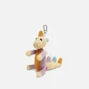 The Elder Statesman Crochet Dinosaur Keychain Charm