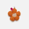 The Elder Statesman Crochet Flower Bud Keychain Charm