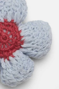 The Elder Statesman Crochet Flower Bud Keychain Charm
