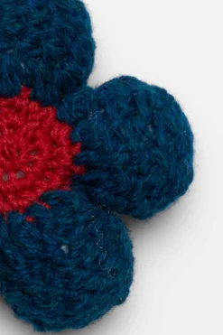 The Elder Statesman Crochet Flower Bud Keychain Charm
