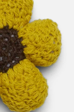 The Elder Statesman Crochet Flower Bud Keychain Charm