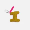 The Elder Statesman Crochet Letter Keychan Charm