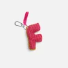The Elder Statesman Crochet Letter Keychain Charm