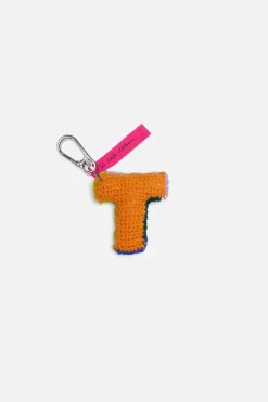The Elder Statesman Croche Leer Keychain Charm