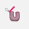 The Elder Statesman Crochet Letter Keychain Charm