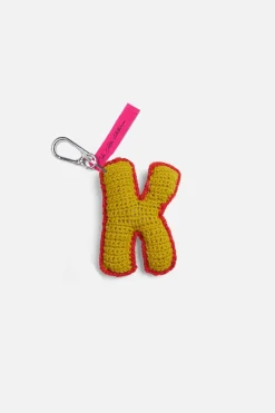 The Elder Statesman Crochet Letter eychain Charm
