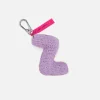 The Elder Statesman Crochet Letter Keychain Charm