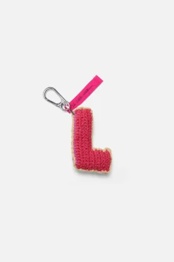 The Elder Statesman Crochet etter Keychain Charm