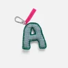 The Elder Statesman Crochet Letter Keychin Chrm