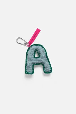 The Elder Statesman Crochet Letter Keychin Chrm