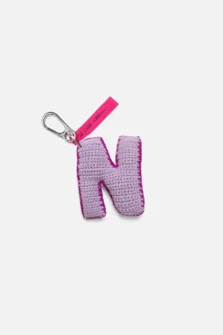 The Elder Statesman Crochet Letter Keychai Charm