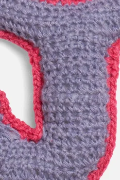 The Elder Statesman Crochet Letter Keychain Charm