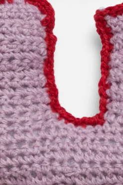 The Elder Statesman Crochet Letter Keychain Charm