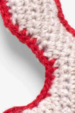 The Elder Statesman Crochet Letter Keychain Charm