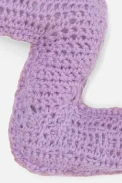 The Elder Statesman Crochet Letter Keychain Charm
