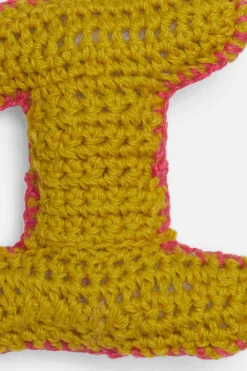 The Elder Statesman Crochet Letter Keychan Charm