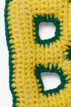 The Elder Statesman Crochet Letter Keychain Charm
