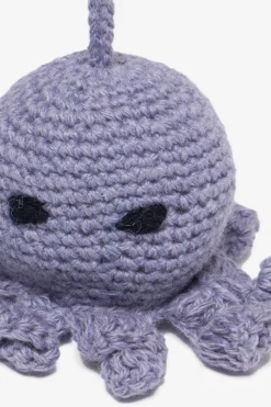 The Elder Statesman Crochet Octopus Keychain Charm