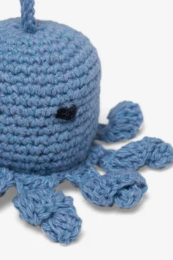 The Elder Statesman Crochet Octopus Keychain Charm