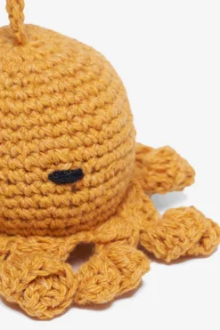 The Elder Statesman Crochet Octopus Keychain Charm