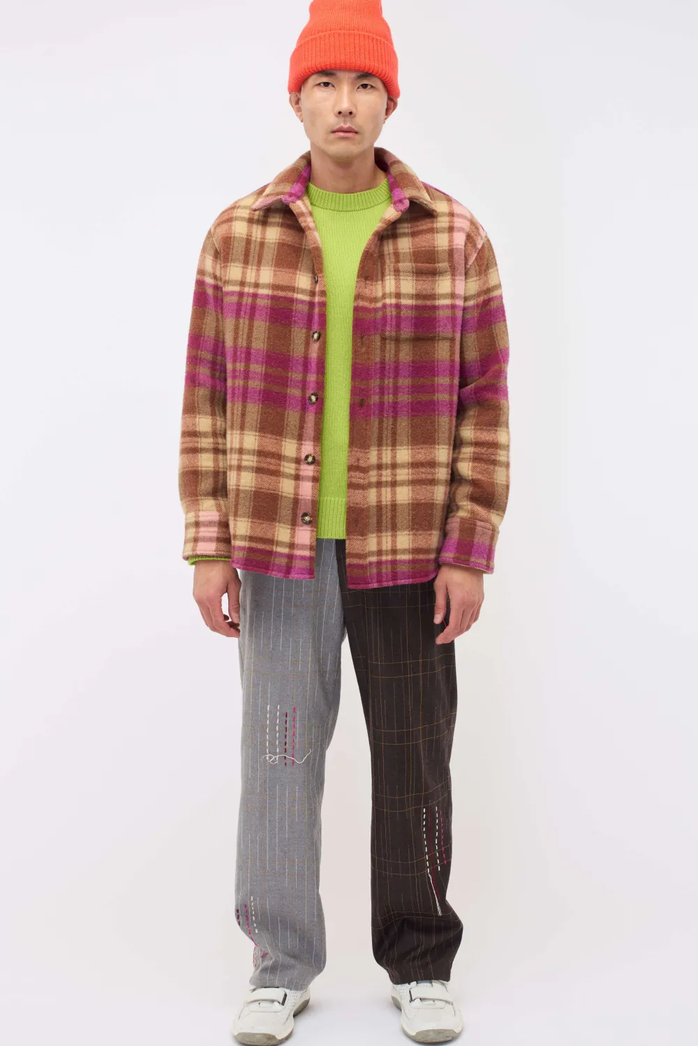 The Elder Statesman Felt Check Overshirt