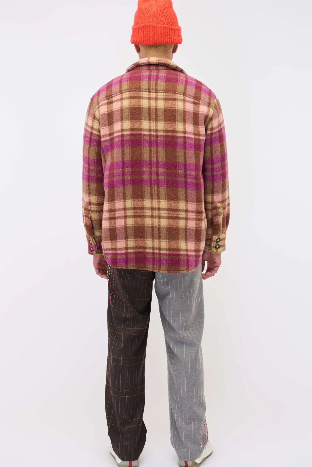 The Elder Statesman Felt Check Overshirt