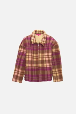 Women The Elder Statesman Felt Check Women's City Jacket
