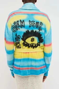 Women The Elder Statesman Graffiti Women's Belted Cardigan