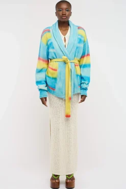Women The Elder Statesman Graffiti Women's Belted Cardigan