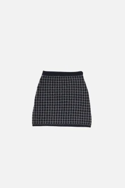Women The Elder Statesman Grid Stitch Skirt