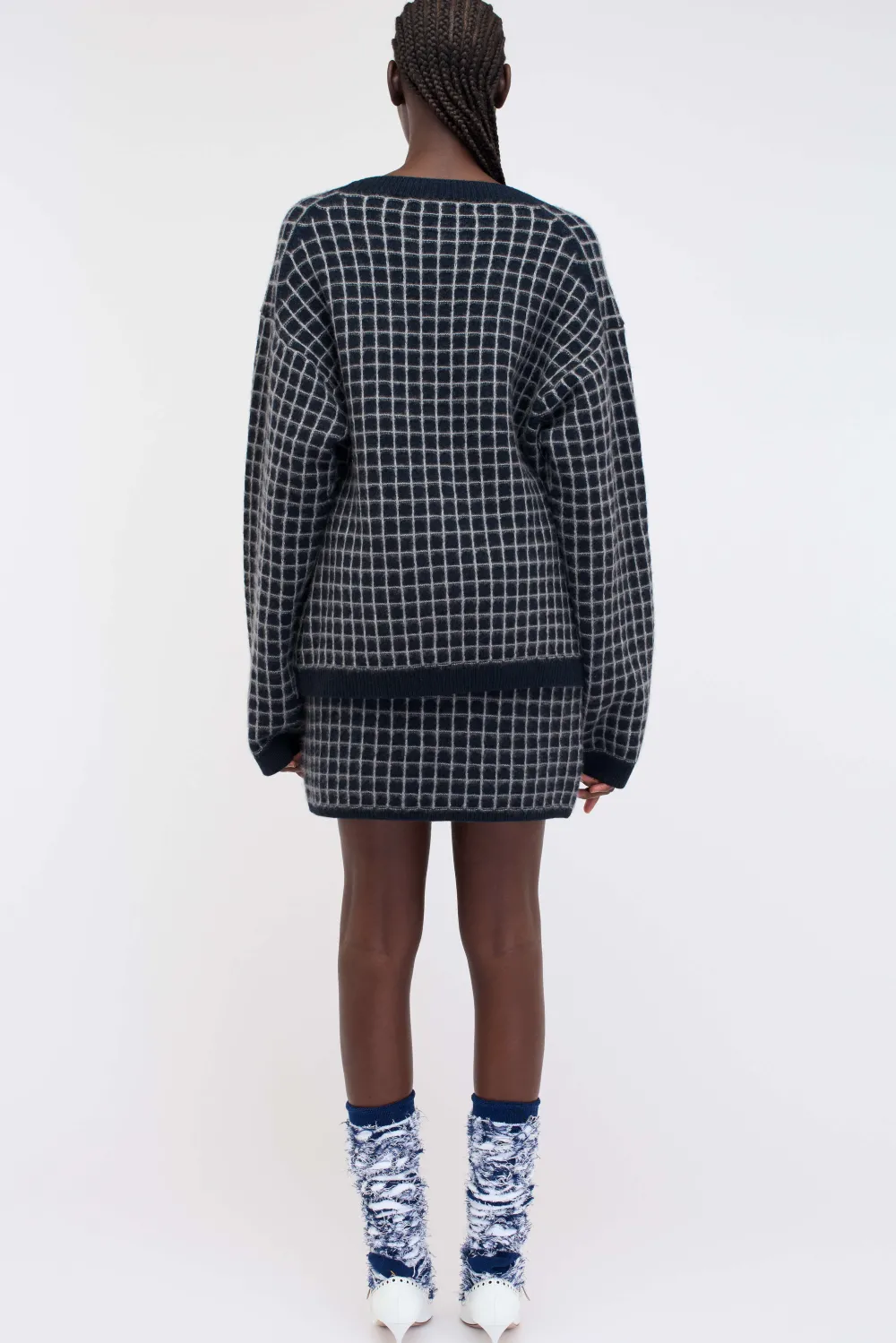 Women The Elder Statesman Grid Stitch Skirt