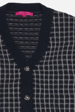 Women The Elder Statesman Grid Stitch Women's Cardigan