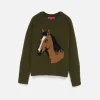 Women The Elder Statesman Horsey Raglan Crew