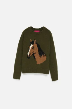 Women The Elder Statesman Horsey Raglan Crew