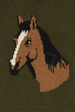 Women The Elder Statesman Horsey Raglan Crew