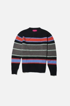 The Elder Statesman Jitney Stripe Crew