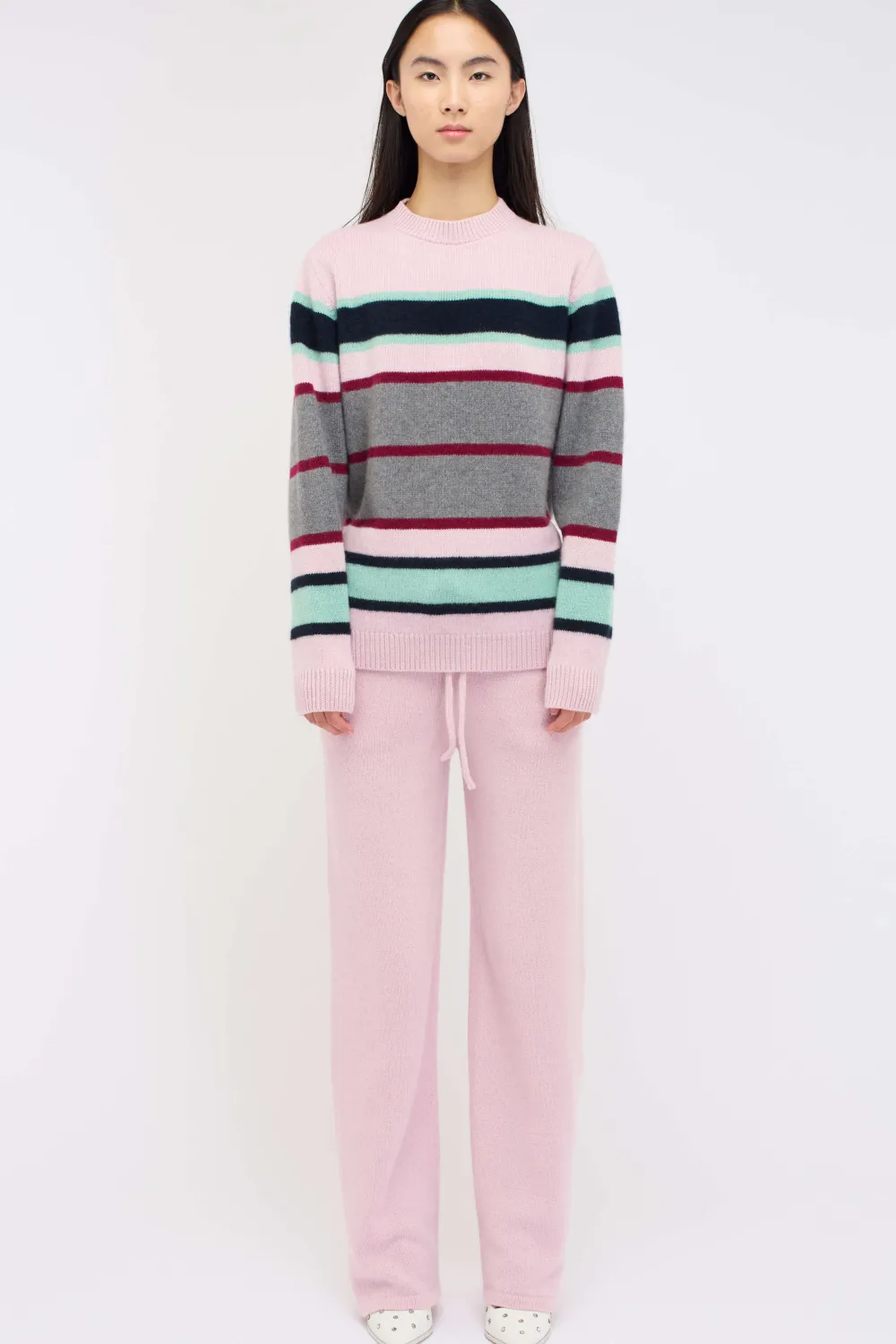 Women The Elder Statesman Jitney Stripe Women's Crew