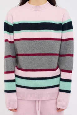 Women The Elder Statesman Jitney Stripe Women's Crew