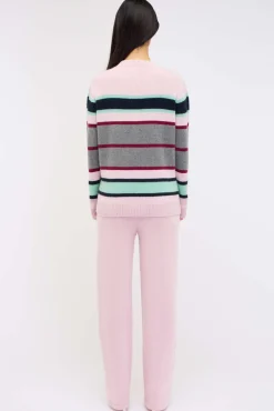 Women The Elder Statesman Jitney Stripe Women's Crew
