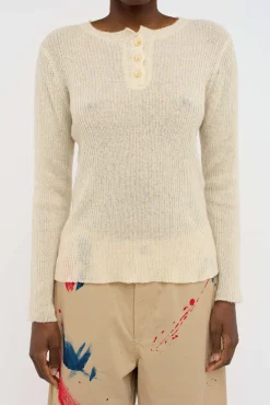 Women The Elder Statesman Nimbus Women's Cozy Henley