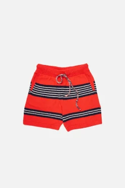 Women The Elder Statesman Nora Rollie Stripe Boxy Short